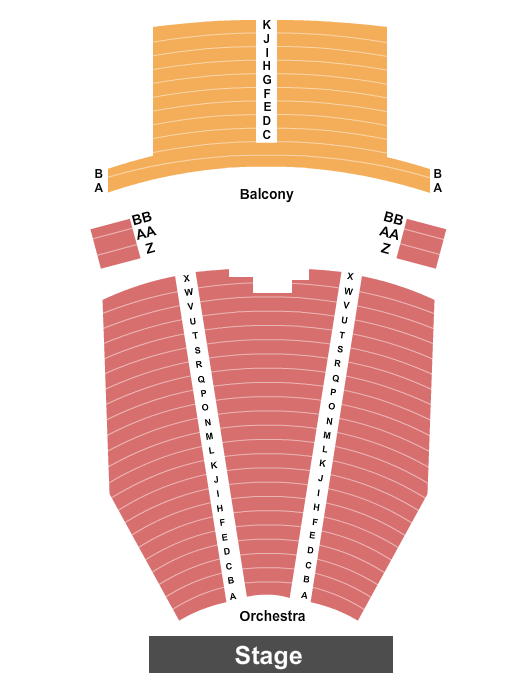 Oxford Performing Arts Center TINA Seating Chart